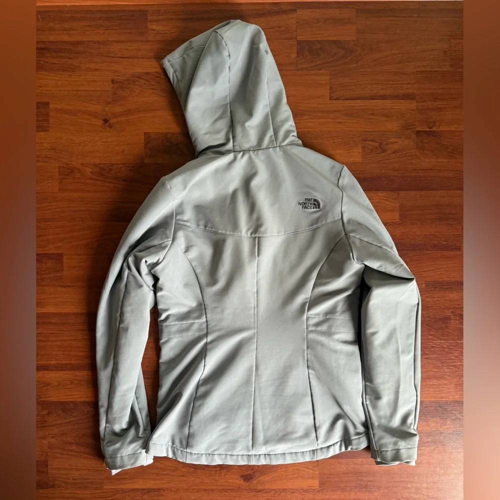 The North Face Light Gray Hooded‎ Softshell Jacket